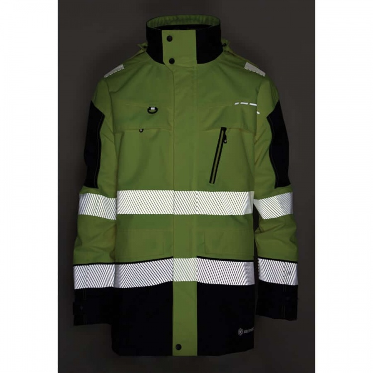 Beeswift BSDJTTSYN Deltic Hi-Vis Jacket Two-Tone Yellow Navy